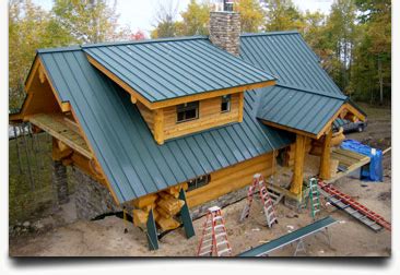 post and beam house w metal roof and wood shingles|Metal Roofing for Log and Post and Beam Homes.